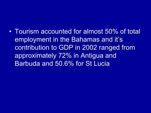 tourism services and the gats - Caribbean Tourism Organization