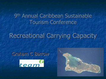 Recreational Carrying Capacity - Caribbean Tourism Organization