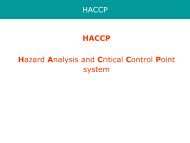 HACCP HACCP Hazard Analysis and Critical Control Point system