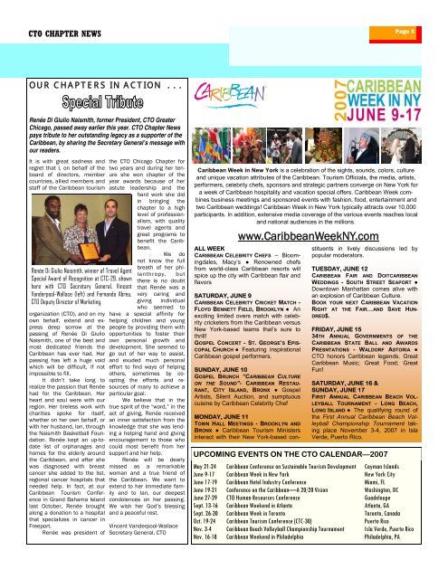 View CTO Chapter Newsletter - 2007 - Caribbean Tourism ...