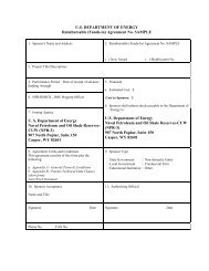 (Funds-in) Agreement - RMOTC - U.S. Department of Energy