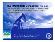 The RMOTC Data Management Project: - RMOTC - U.S. Department ...