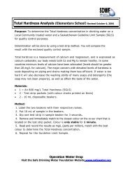 Total Hardness Analysis - Safe Drinking Water Foundation