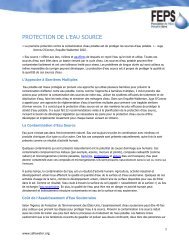 PROTECTION DE L'EAU SOURCE - Safe Drinking Water Foundation