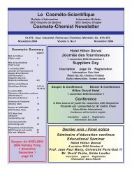 Le CosmÃ©to-Scientifique Cosmeto-Chemist Newsletter