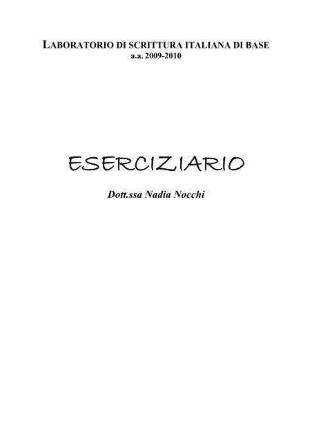 Esercizi Per Esame Omero