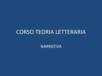 corso teoria ii anno: narrativa ferrari - Omero