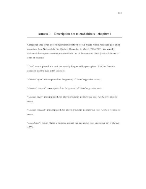 influence du climat et de la prÃ©dation sur l'utilisation de l'habitat et la ...