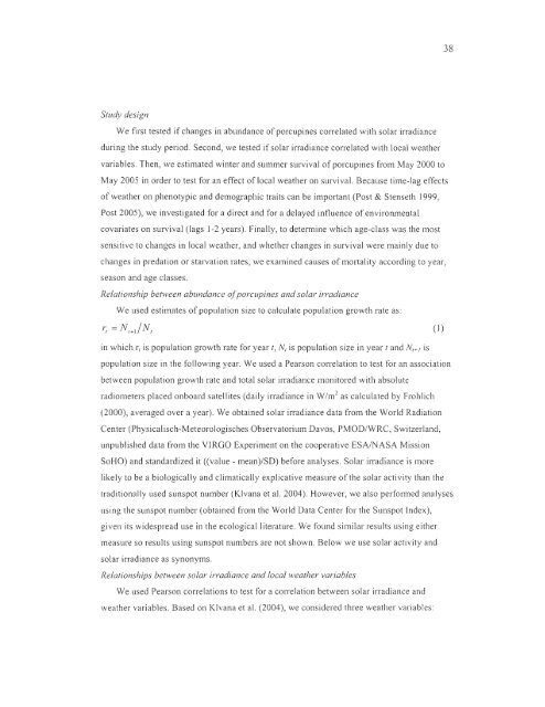 influence du climat et de la prÃ©dation sur l'utilisation de l'habitat et la ...