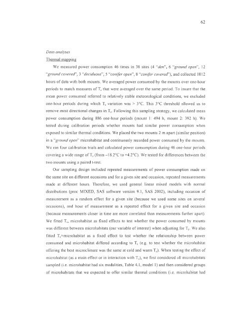 influence du climat et de la prÃ©dation sur l'utilisation de l'habitat et la ...