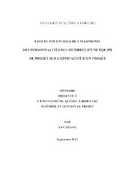 effets potentiels de l'harmonie des personnalitÃ©s des membres d ...