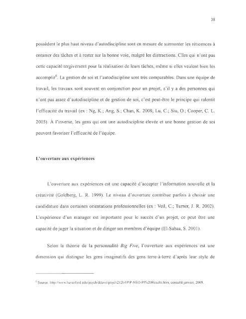 effets potentiels de l'harmonie des personnalitÃ©s des membres d ...