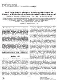 Molecular Phylogeny, Taxonomy, and Evolution of Nonmarine ...