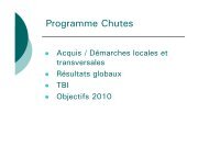 Résultats globaux d'incidence des chutes 2008 et ... - HUG