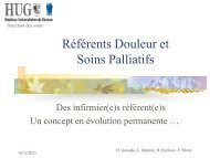 Promotion des soins palliatifs et contrôle de la douleur - HUG