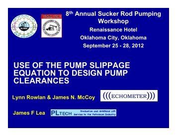 Pump Slippage Calculator - ALRDC