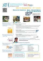 MSc Gouvernance des SystÃ¨mes d'Information - IAE Aix-en-Provence