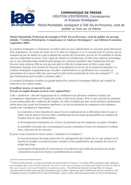 Comm Michel Montebello - IAE Aix-en-Provence