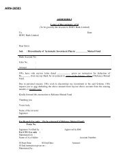 SIP cancellation form for HDFC Bank - InvestmentKit