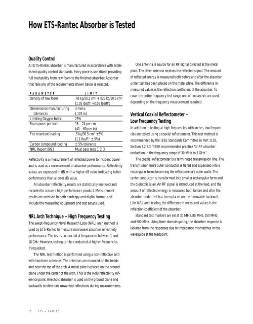 Microwave Absorber Selection Guide - Maxtech