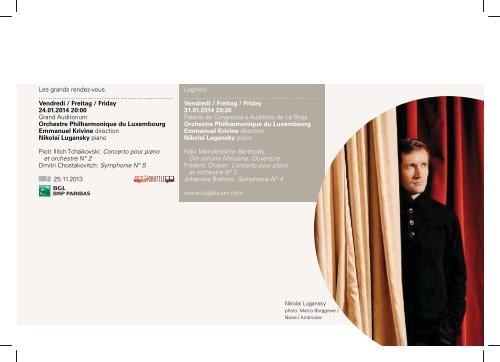 Orchestre Philharmonique du Luxembourg Saison 2013