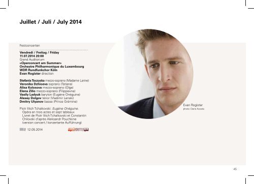 Orchestre Philharmonique du Luxembourg Saison 2013