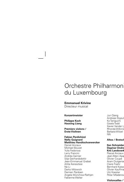 Programme du soir (PDF) - Philharmonie