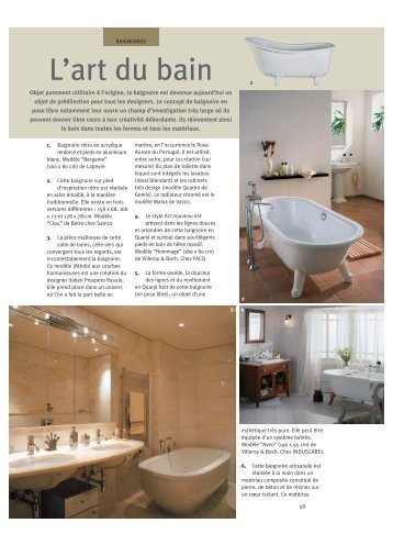 Baignoires: L'art du bain