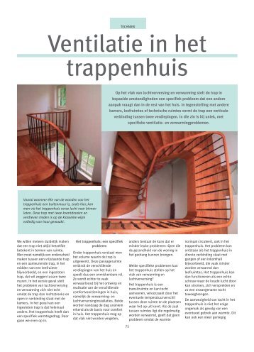 Ventilatie in het trappenhuis