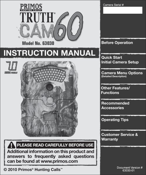 TRUTH CAM 60 Instruction Booklet.indd - SuperJagd