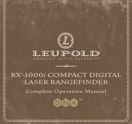 RXÂ®-1000i COMPACT DIGITAL LASER RANGEFINDER - Leupold