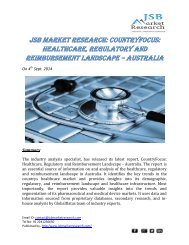 JSB Market Research: CountryFocus: Healthcare, Regulatory and Reimbursement Landscape - Australia