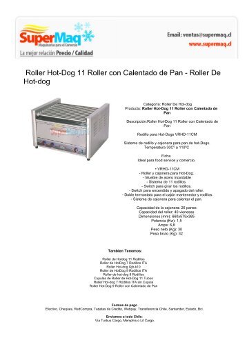 Roller De Hot-dog - Equipos Gastronomicos Supermaq