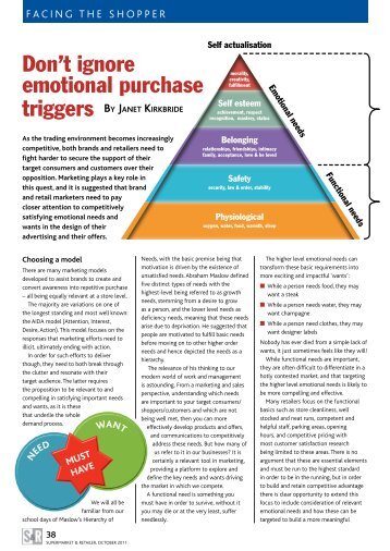 Don't ignore emotional purchase triggers - Supermarket.co.za