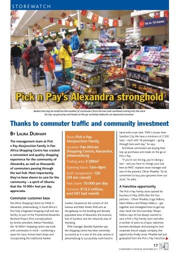 Storewatch - Pick n Pay's Alexandra stronghold - Supermarket.co.za