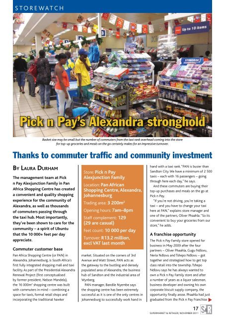 Storewatch - Pick n Pay's Alexandra stronghold - Supermarket.co.za