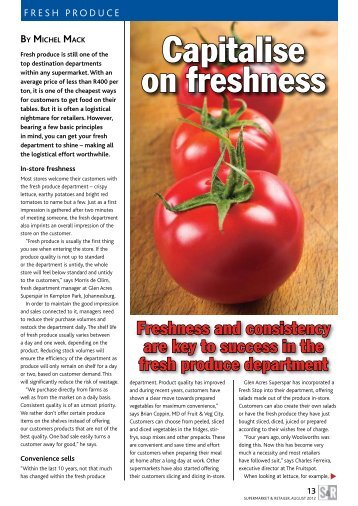 Fresh Produce - Capitalise on freshness(PDF) - Supermarket.co.za