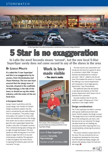Storewatch: 5 Star is no exaggeration. - Supermarket.co.za