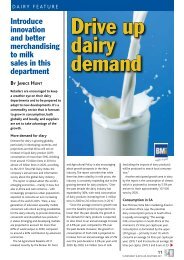 Dairy Feature - Drive up dairy demand(PDF) - Supermarket.co.za