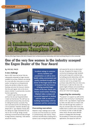 A feminine approach at Engen Kempton Park - Supermarket.co.za