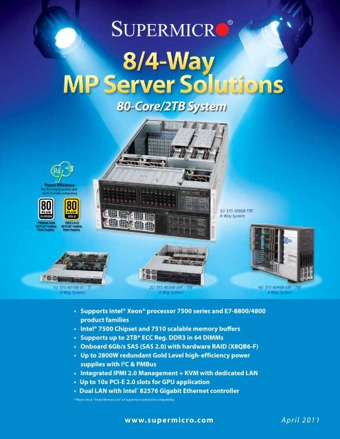 8/4-Way MP Server Solutions - Supermicro