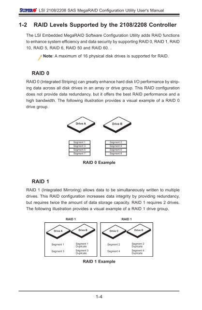 LSI 2108/2208 SAS MegaRAID Configuration Utility ... - Supermicro