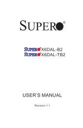 USER'S MANUAL - Supermicro