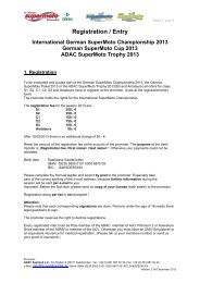 Registration / Entry Int. German SuperMoto ... - ADAC Motorsport