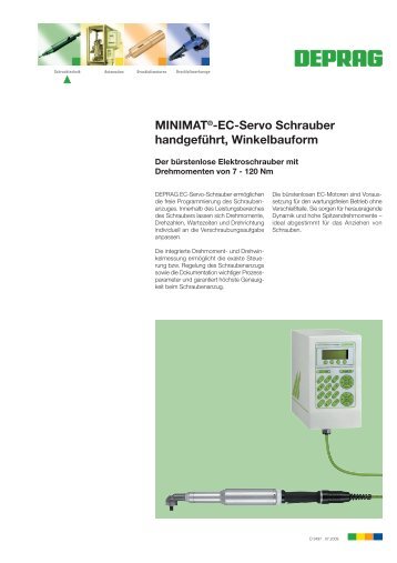 MINIMAT®-EC-Servo Schrauber handgeführt ... - Deprag