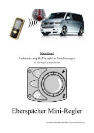 Anschlussstelle zwischen MicroGuard und Mini-Regler