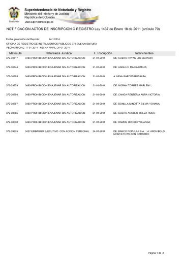 buenaventura - Superintendencia de Notariado y Registro