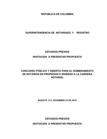 Estudios Previos - Superintendencia de Notariado y Registro