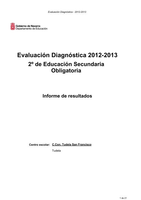 Evaluación Diagnóstica 2012-2013