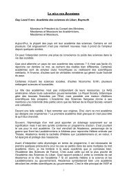 Lire le discours du Pr. Guy LAVAL, Vice-PrÃ©sident de l ... - GID